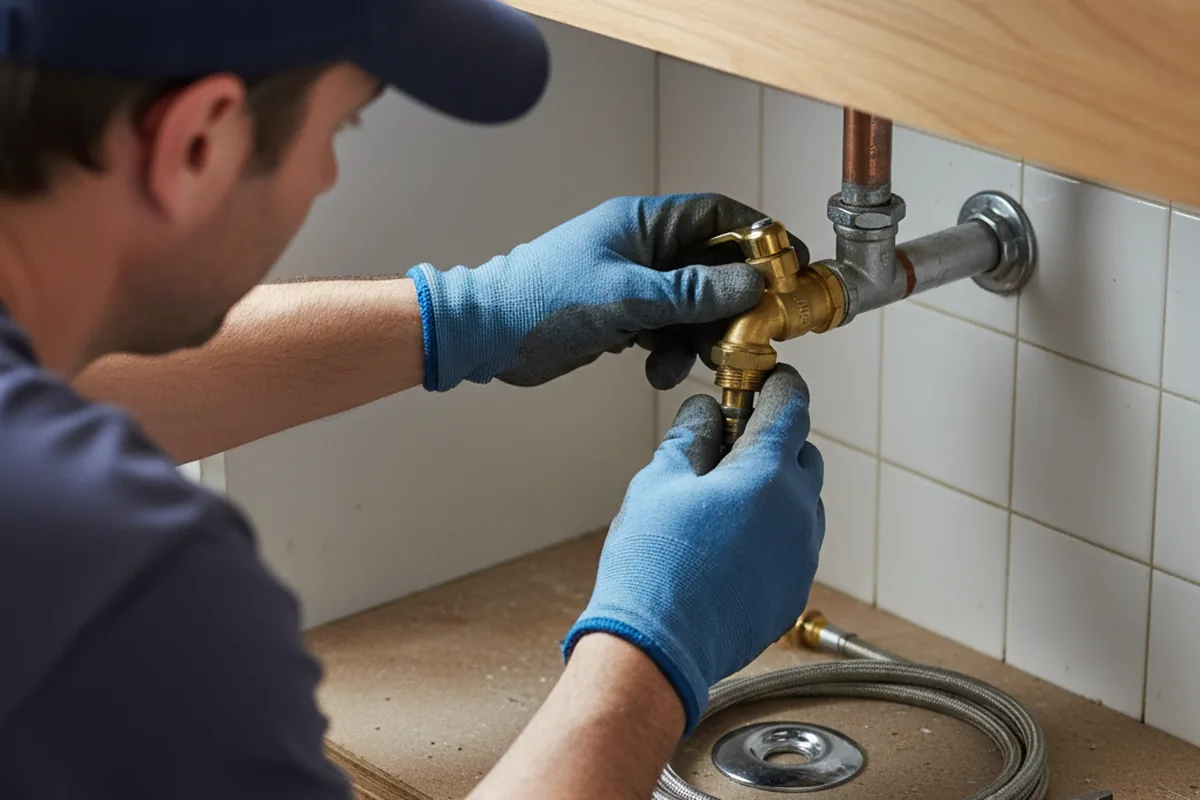 Shutoff valve and fitting work during Emergency Plumbing in Louisburg